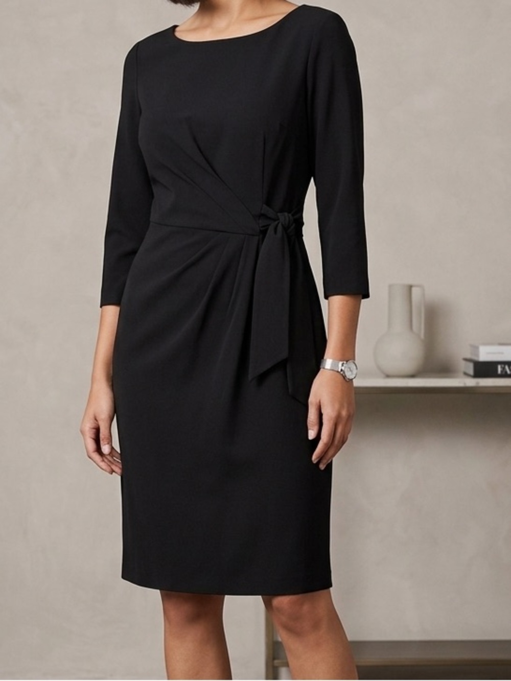 Tahari Front Side Tie Dress